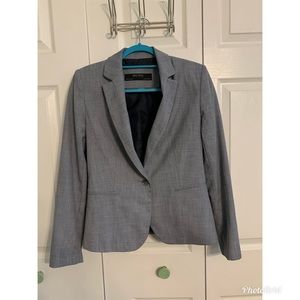Zara Basic Gray Blazer Womens Fitted Career Business Casual Jacket